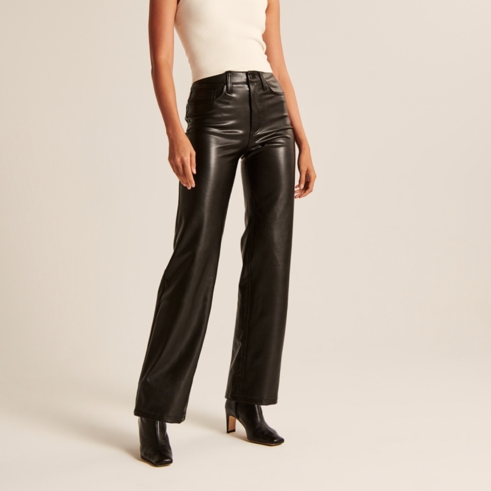 Abercrombie Vegan Leather 90s Relaxed Pant
